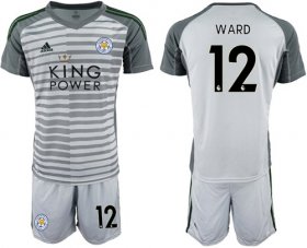 Wholesale Cheap Leicester City #12 Ward Grey Goalkeeper Soccer Club Jersey