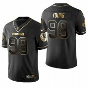 Wholesale Cheap Men Washington Redskins Football Team #99 Chase Young Black Golden Limited Jersey