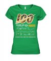 Wholesale Cheap Green Bay Packers 100 Seasons Memories Women's T-Shirt Green