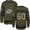 Cheap Adidas Stars #60 Ty Dellandrea Green Salute to Service Youth Stitched NHL Jersey