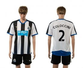 Wholesale Cheap Newcastle #2 Coloccini Home Soccer Club Jersey