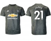 Wholesale Cheap Men 2020-2021 club Manchester United away aaa version 21 black Soccer Jerseys