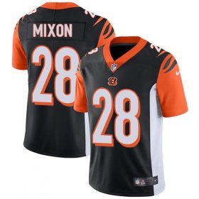 Wholesale Cheap Nike Bengals #28 Joe Mixon Black Team Color Men\'s Stitched NFL Vapor Untouchable Limited Jersey