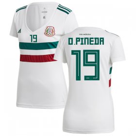 Wholesale Cheap Women\'s Mexico #19 O.Pineda Away Soccer Country Jersey