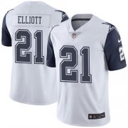 Wholesale Cheap Nike Cowboys #21 Ezekiel Elliott White Youth Stitched NFL Limited Rush Jersey