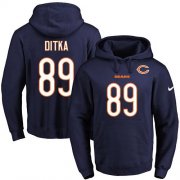 Wholesale Cheap Nike Bears #89 Mike Ditka Navy Blue Name & Number Pullover NFL Hoodie