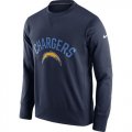Wholesale Cheap Men's Los Angeles Chargers Nike Navy Sideline Circuit Performance Sweatshirt