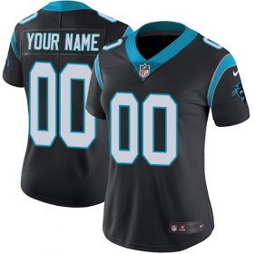 Wholesale Cheap Nike Carolina Panthers Customized Black Team Color Stitched Vapor Untouchable Limited Women\'s NFL Jersey