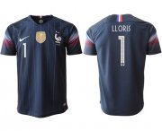 Wholesale Cheap France #1 Lloris Home Thai Version Soccer Country Jersey