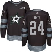 Cheap Adidas Stars #24 Roope Hintz Black 1917-2017 100th Anniversary Stitched NHL Jersey