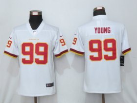 Wholesale Cheap Women\'s Washington Redskins #99 Chase Young White NEW 2020 Vapor Untouchable Stitched NFL Nike Limited Jersey