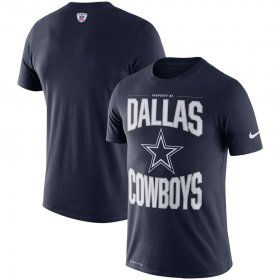 Wholesale Cheap Dallas Cowboys Nike Team Logo Sideline Property Of Performance T-Shirt Navy