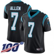 Wholesale Cheap Nike Panthers #7 Kyle Allen Black Team Color Men's Stitched NFL 100th Season Vapor Limited Jersey
