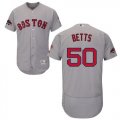 Wholesale Cheap Red Sox #50 Mookie Betts Grey Flexbase Authentic Collection 2018 World Series Champions Stitched MLB Jersey