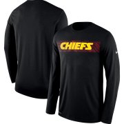 Wholesale Cheap Kansas City Chiefs Nike Sideline Seismic Legend Long Sleeve T-Shirt Black
