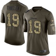 Wholesale Cheap Nike Vikings #19 Adam Thielen Green Men's Stitched NFL Limited 2015 Salute To Service Jersey