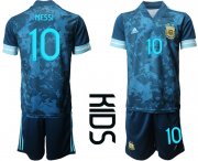 Wholesale Cheap Youth 2020-2021 Season National team Argentina awya blue 10 Soccer Jersey1