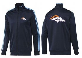 Wholesale Cheap NFL Denver Broncos Team Logo Jacket Dark Blue_2
