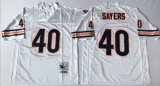 Wholesale Cheap Mitchell&Ness Bears #40 Gale Sayers White Small No. Throwback Stitched NFL Jersey