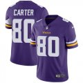 Wholesale Cheap Nike Vikings #80 Cris Carter Purple Team Color Men's Stitched NFL Vapor Untouchable Limited Jersey