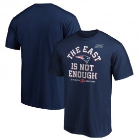 Wholesale Cheap New England Patriots NFL 2019 AFC East Division Champions Big & Tall T-Shirt Navy