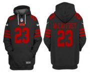 Wholesale Cheap Men's San Francisco 49ers #23 Christian McCaffrey Black Alternate Pullover Hoodie