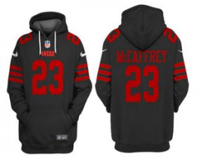Wholesale Cheap Men\'s San Francisco 49ers #23 Christian McCaffrey Black Alternate Pullover Hoodie