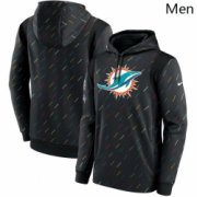 Wholesale Cheap Men Miami Dolphins Nike Charcoal 2021 NFL Crucial Catch Therma Pullover Hoodie