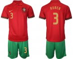 Wholesale Cheap Men 2020-2021 European Cup Portugal home red 3 Nike Soccer Jerseys