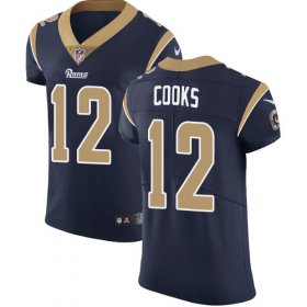 Wholesale Cheap Nike Rams #12 Brandin Cooks Navy Blue Team Color Men\'s Stitched NFL Vapor Untouchable Elite Jersey