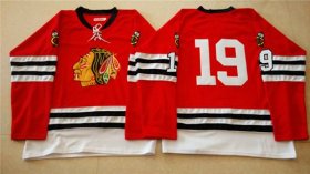 Wholesale Cheap Mitchell And Ness 1960-61 Blackhawks #19 Jonathan Toews Red Stitched NHL Jersey
