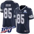 Wholesale Cheap Nike Cowboys #85 Noah Brown Navy Blue Team Color Men's Stitched With Established In 1960 Patch NFL 100th Season Vapor Untouchable Limited Jersey
