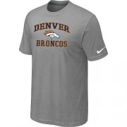 Wholesale Cheap Nike NFL Denver Broncos Heart & Soul NFL T-Shirt Light Grey