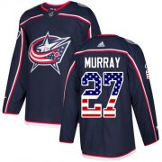 Wholesale Cheap Adidas Blue Jackets #27 Ryan Murray Navy Blue Home Authentic USA Flag Stitched NHL Jersey