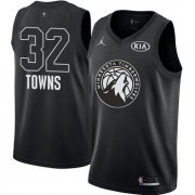 Wholesale Cheap Nike Timberwolves #32 Karl-Anthony Towns Black NBA Jordan Swingman 2018 All-Star Game Jersey