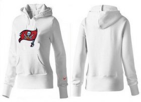 Wholesale Cheap Women\'s Tampa Bay Buccaneers Logo Pullover Hoodie White