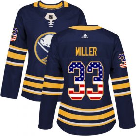 Wholesale Cheap Adidas Sabres #33 Colin Miller Navy Blue Home Authentic USA Flag Women\'s Stitched NHL Jersey