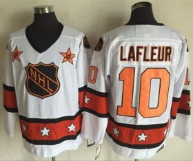 Wholesale Cheap Canadiens #10 Guy Lafleur White/Orange All-Star CCM Throwback Stitched NHL Jersey