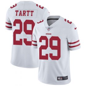 Wholesale Cheap Nike 49ers #29 Jaquiski Tartt White Men\'s Stitched NFL Vapor Untouchable Limited Jersey