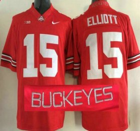 Wholesale Cheap Ohio State Buckeyes #15 Ezekiel Elliott Red 2015 College Football Nike Limited Jersey