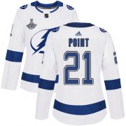 Cheap Adidas Lightning #21 Brayden Point White Road Authentic Women's 2020 Stanley Cup Champions Stitched NHL Jersey