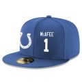 Wholesale Cheap Indianapolis Colts #1 Pat McAfee Snapback Cap NFL Player Royal Blue with White Number Stitched Hat