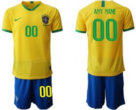 Wholesale Cheap Brazil Personalized Home Soccer Country Jersey