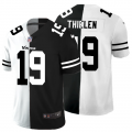 Cheap Minnesota Vikings #19 Adam Thielen Men's Black V White Peace Split Nike Vapor Untouchable Limited NFL Jersey