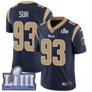 Wholesale Cheap Nike Rams #93 Ndamukong Suh Navy Blue Team Color Super Bowl LIII Bound Youth Stitched NFL Vapor Untouchable Limited Jersey