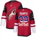 Wholesale Cheap Adidas Coyotes #32 Antti Raanta Maroon Home Authentic USA Flag Stitched NHL Jersey