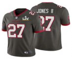 Wholesale Cheap Men's Tampa Bay Buccaneers #27 Ronald Jones II Grey 2021 Super Bowl LV Limited Stitched NFL Jersey
