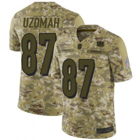 Wholesale Cheap Nike Bengals #87 C.J. Uzomah Camo Men\'s Stitched NFL Limited 2018 Salute To Service Jersey