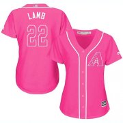 Wholesale Cheap Diamondbacks #22 Jake Lamb Pink Fashion Women's Stitched MLB Jersey