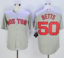 Wholesale Cheap Red Sox #50 Mookie Betts Grey New Cool Base Stitched MLB Jersey